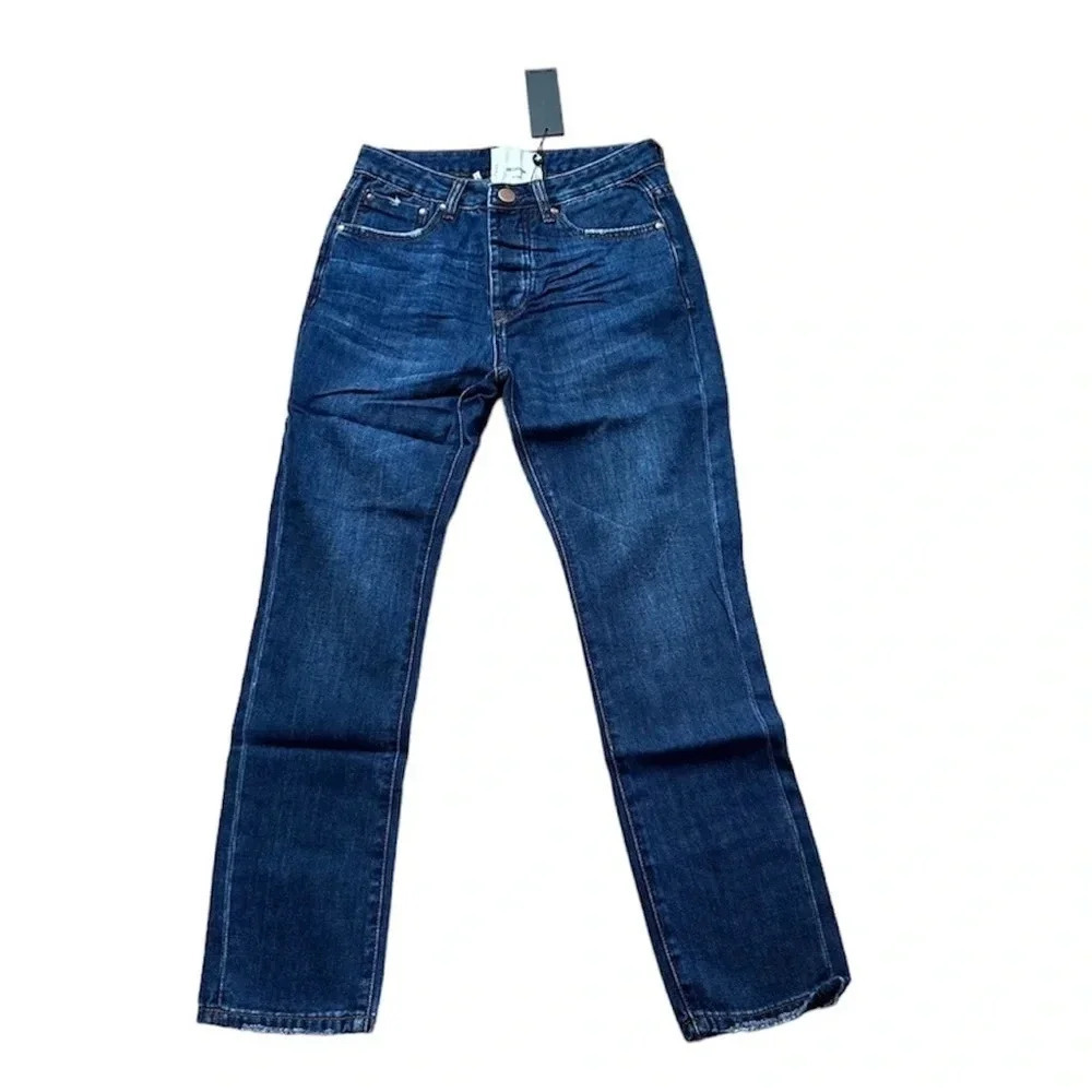 NWT One Teaspoon Mr. Classic Button Fly Straight Leg Jeans Md Wash Size 28